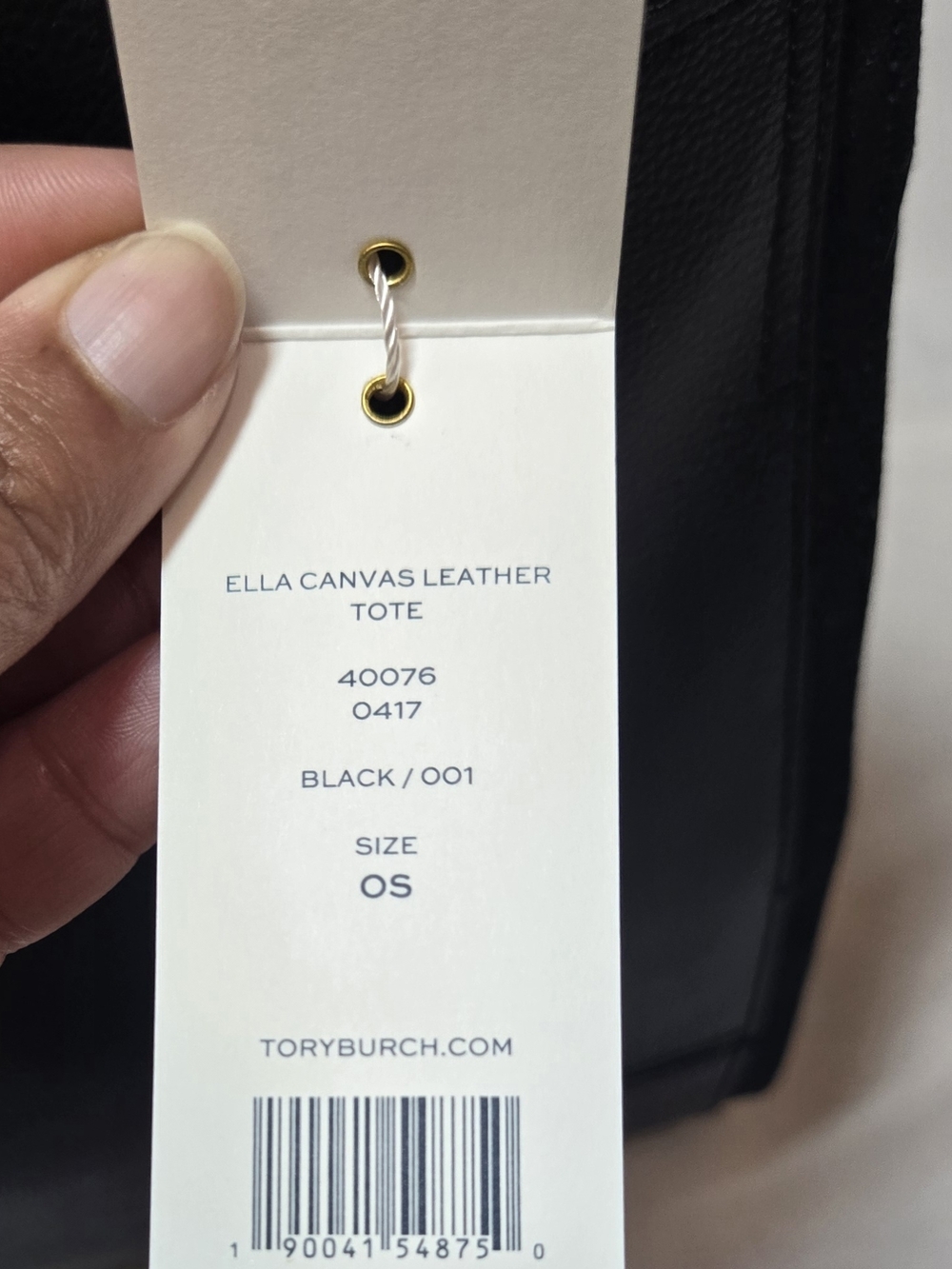 Tory Burch Elle Minimalist Black Leather Work Laptop Tote NWT - Picture 9 of 17